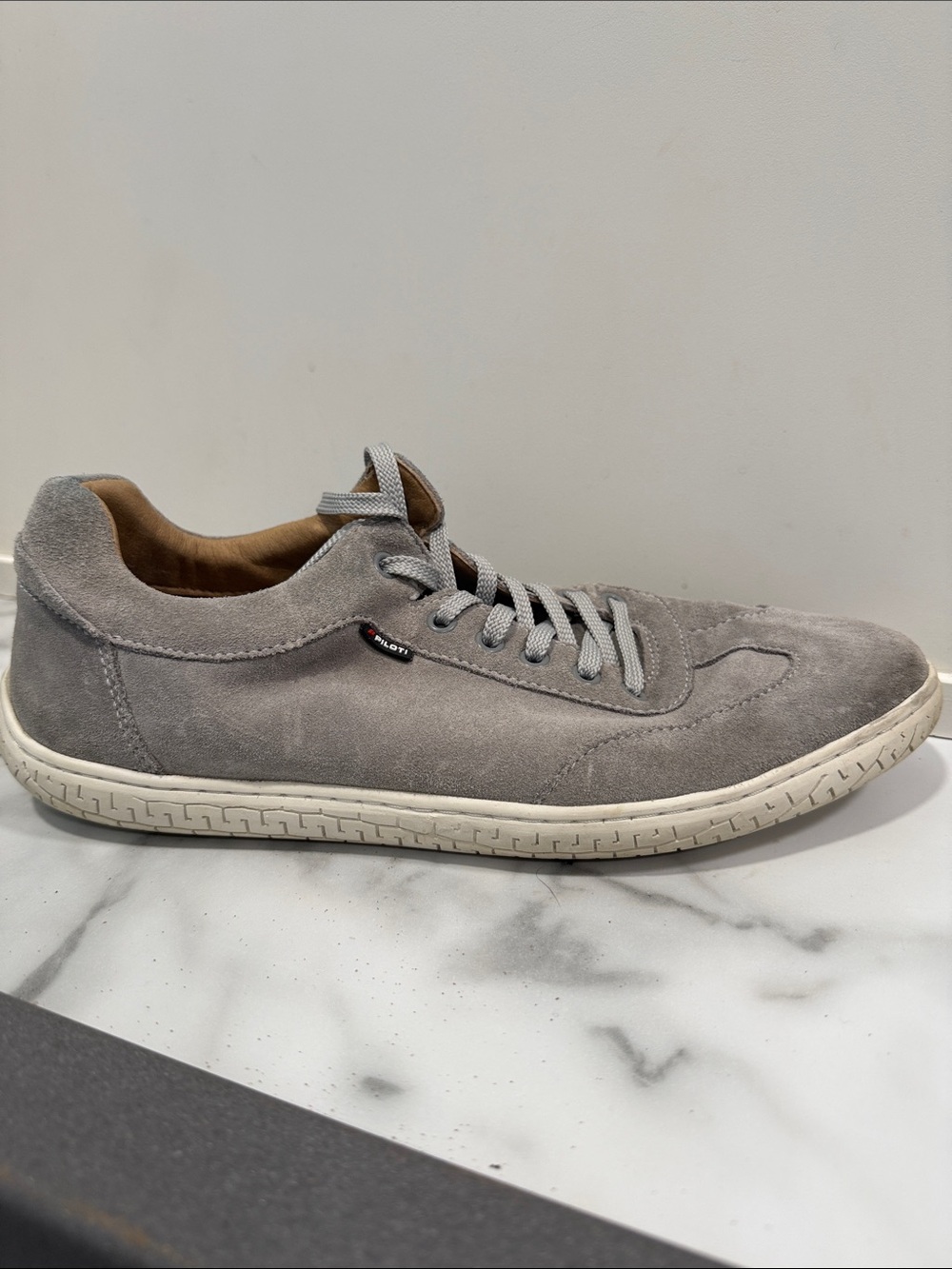 Piloti Men’s Suede Driving Sneakers Grey Size 9.5